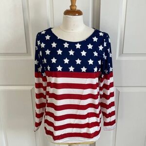 Patriotic Stars and Stripes Women's Top